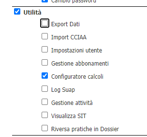 Operatore con menu abilitato