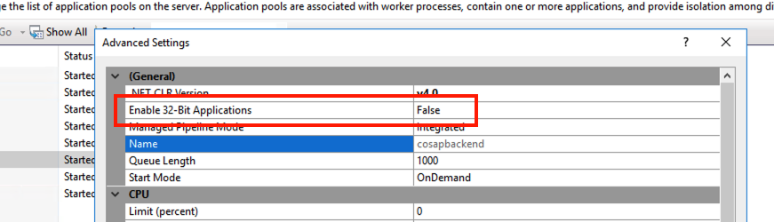Lista Application Pools