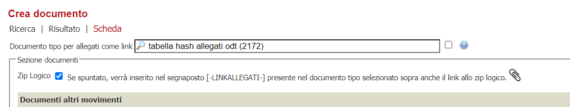 Aggiunta di un documento