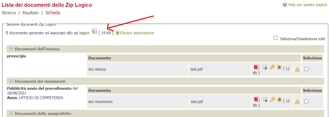 Aggiunta di un documento